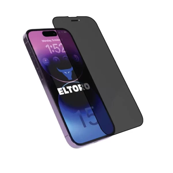 eltoro double strong cf screen protector for iphone 15 plus privacy black 1