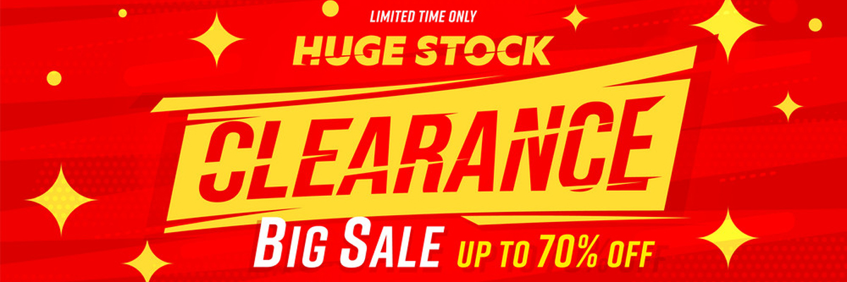 limited in time huge stock clearance banner vector 413186371