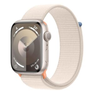 Apple Watch Series 9 GPS 45mm Starlight Aluminium Case with Sport Loop - Starlight