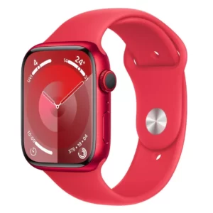 Apple Watch Series 9 GPS 41mm Aluminium Case with RED Sport Band - S/M