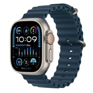 Apple Watch Ultra 2 GPS + Cellular, 49mm Titanium Case with Ocean Band - Blue