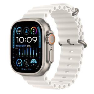Apple Watch Ultra 2 GPS + Cellular, 49mm Titanium Case with Ocean Band - White