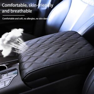 Leather Car Armrest Box Pad - 2023 New Waterproof Car Center Console Cover Pad