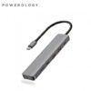 Powerology 6-in-1 Slim 4K HDMI USB-C Hub 10Gbps Data Transfer & 100W PD