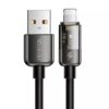 Mcdodo Auto Power Off Transparent USB to Lightning Cable Iphone 1.2m - Black
