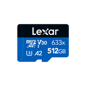 Lexar® (512GB) High-Performance 633x microSDHC™/microSDXC™ UHS-I Card - BLUE Series