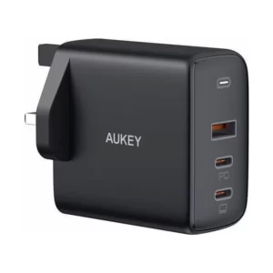 Aukey 3-Port 90W PD Wall Charger with GaN Power Tech - Black
