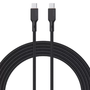 Aukey CB-MCC102 100W Braided USB C to C Cable with Kevlar Core (1.8m) - Black