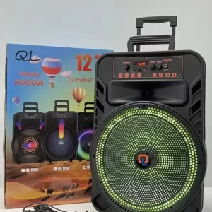 Stereo Wireless Portable Outdoor Speaker QL 1205 / 12 Inch RGB Speaker