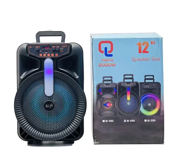 Stereo Wireless Portable Speaker QL 1204 / 12 Inch RGB Speaker