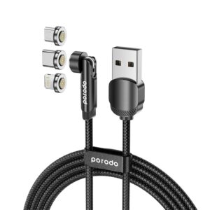 Porodo 3in1 TPE Cable with Rotatable