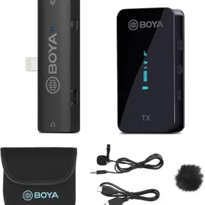 BOYA 2.4GHz Wireless Microphone for mobile device like smartphone, PC, tablet - Black