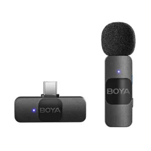 BOYA Smallest 2.4Ghz Wireless Microphone for Type-C device(1TX+1RX) - Black