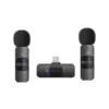 BOYA Smallest 2.4Ghz Wireless Microphone with Lightning connector for iOS device( 2TX+1RX) - Black