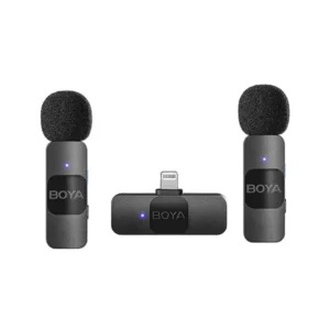 BOYA Smallest 2.4Ghz Wireless Microphone with Lightning connector for iOS device( 2TX+1RX) - Black