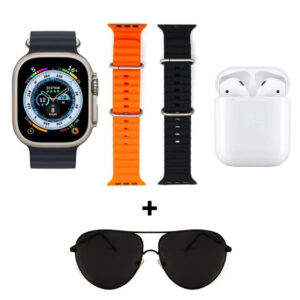 Haino Teko Germany GP-11 Smart Watch With Wireless Bluetooth Earbuds and Sunglass Combo