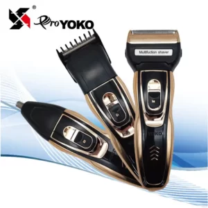 Pro YOKO YK-6559 Rechargeable 3 in 1 multifunction Carbon Steel Shaver Electric