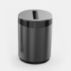 Vehicle Mounted Smart Ashtray Automatic Opening Cover Portable Aluminum Alloy Ashtray with Flip Lid - Black