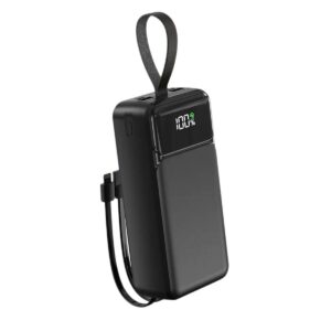 Aspor A319 fast charging power bank 50000mAh 22.5W High Speed Built in Cable Power Bank