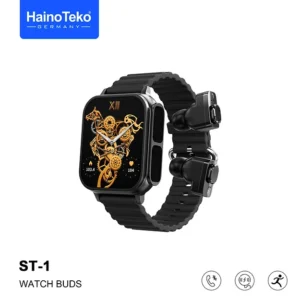 HainoTeko ST-1 Smartwatch with Buds - Black