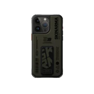 SKINARMA iPhone 15 Pro SPUNK Grip Stand Mag-charge Pewter Green