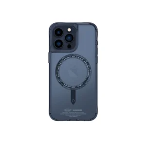 SkinArma Bundle Kado Mag-Charge Card Holder + Saido MagSafe Case for iPhone 15 Pro - Blue