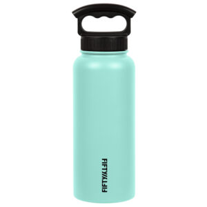 Fifty Fifty Vacuum Insulated Bottle 3 Finger Lid 1L - Cool Mint