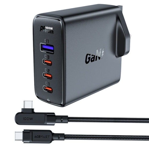 Acefast Fast Charge Wall Charger A40 PD100W GaN (3xUSB-C + USB-A) UK