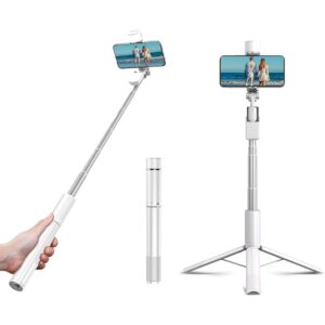 Tripod Selfie Stick with Remote and RGB Light – 86 mm