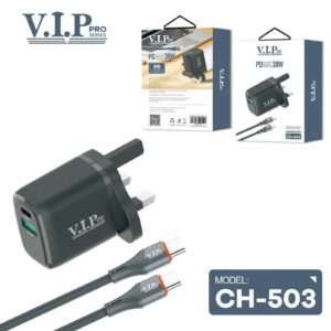 VIP Pro Series Power Delivery Compact Charger With Type-C to Type-C Cable (CH-503)