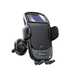 Yesido Solar Panel Phone Charging & Phone Car Holder With Touch Induction Air Vent C164
