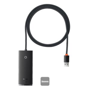 Baseus Lite Series 4-Port Type-C Hub Adapter (USB-A to USB3.0*4) - Black