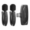 Yesido Dual Low-latency Wireless Lavalier Microphone with Type-C Receiver (KR13) - Black