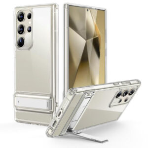 ESR Ssamsung Galaxy S24 Ultra Air Shield Boost Metal Kickstand+Hard PC Back+Flexible Bumper Protective Case
