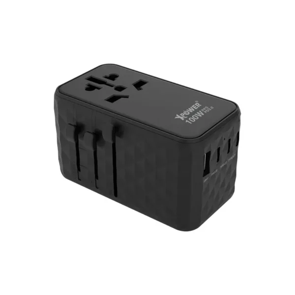 XPower TA100 100W 5 Output Gan PD Travel Adaptor - Black