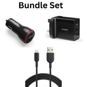 Anker Bundle Set PowerDrive 2 / 24W 2-Port USB Charger / PowerLine II Lightning Cable
