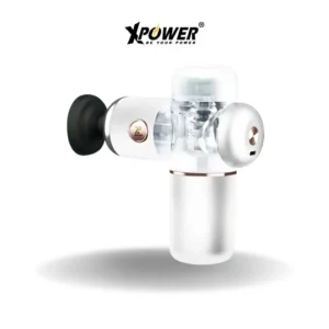 XPower MG15 Tiny Massage Gun with 4 Massage Head - White
