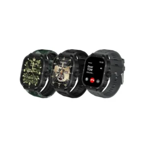 Haino Teko Germany SQ2 AMOLED Display Smart Watch With 3 Pair Strap - Black