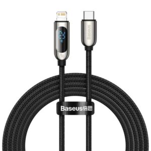 Baseus Display Fast Charging Data Cable Type-C to IP 20W 2m - Black