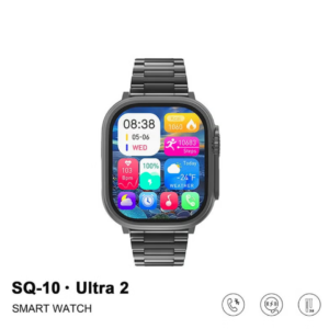 Haino Teko Germany SQ10 Ultra 2 AMOLED Display Smart Watch With 4 Spair Strap - Black