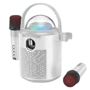 Hoco BS59 Pearlescent Wireless Karaoke Bluetooth Speaker with Dual Mic - Grey