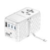 Powerology Universal GaN 85W Super Charger Retractable Type-C Cable - White