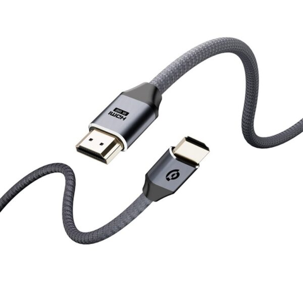 PWHDC2M GY Powerology 8K HDMI Braided Cable 2M Grey