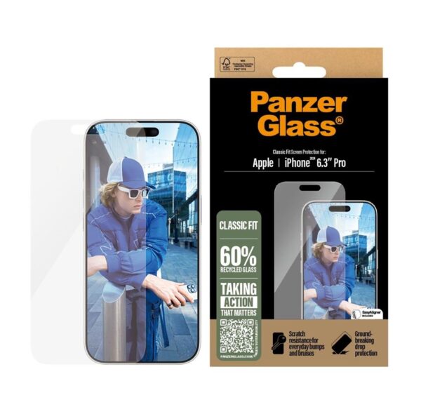 Panzer Glass Iphone 16 Pro Classic Fit Screen Protector - Clear