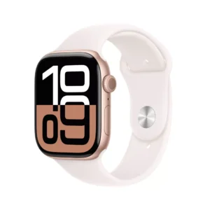 Apple Watch Series 10 GPS 42mm Rose Gold Aluminium Case with Light Blush Sport Band