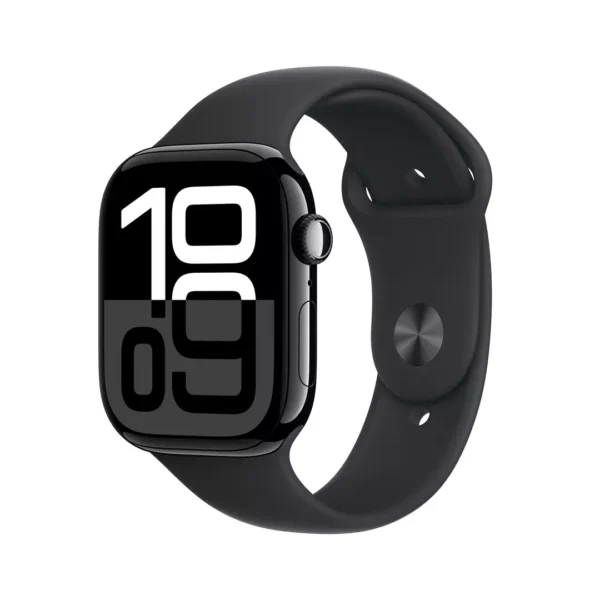 Apple Watch Series 10 GPS 42mm Jet Black Aluminium Case with Black Sport Band