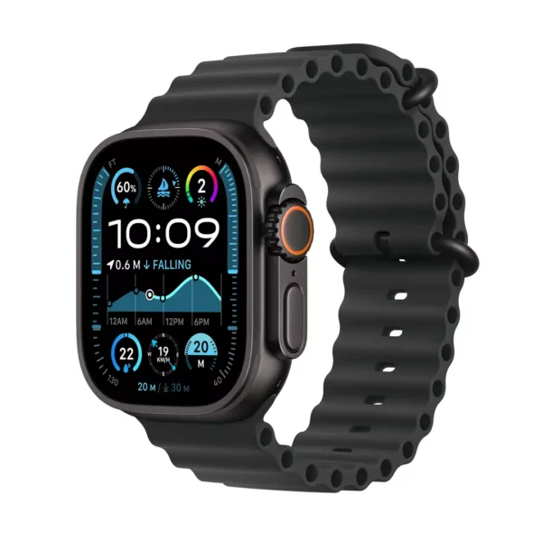 Apple Watch Ultra 2 GPS + Cellular 49mm Natural Titanium Case with Black Ocean Band