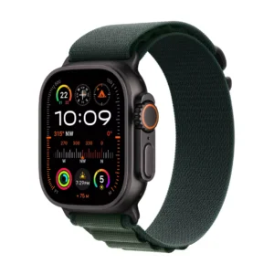 Apple Watch Ultra 2 GPS + Cellular 49mm Black Titanium Case with Dark Green Alpine Loop