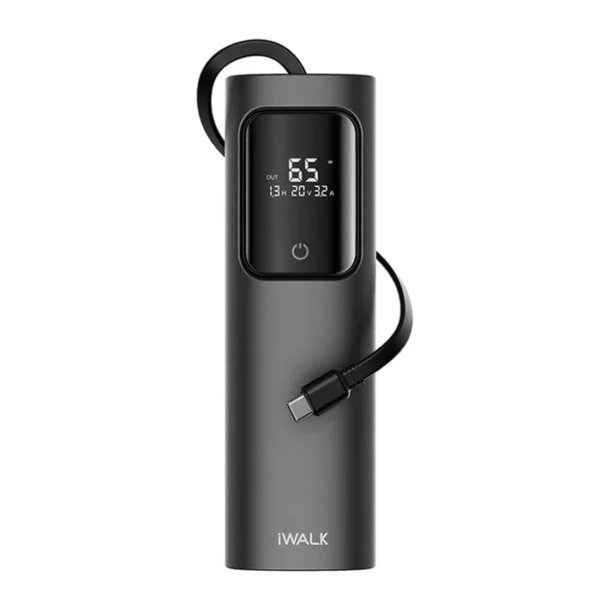 Iwalk Tanker 20K Pd 65W Power Bank Built-In Cables - Black