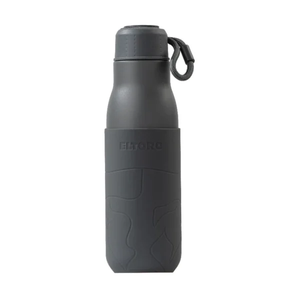 Eltoro Stainless Steel Bottle - 500ml - Grey with Grey Sleeve